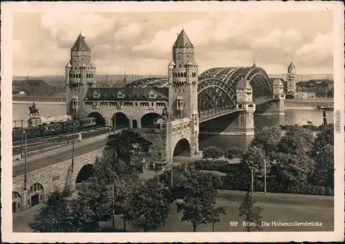 Ansichtskarte Köln Hohenzollernbrücke 1940