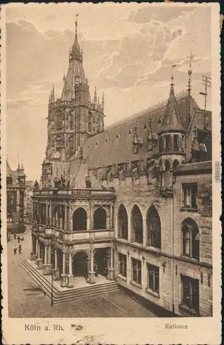 Ansichtskarte Köln Rathaus 1925