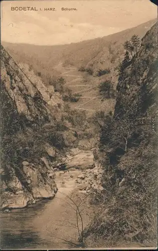 Ansichtskarte Treseburg Bodetal Harz - Schurre 1908