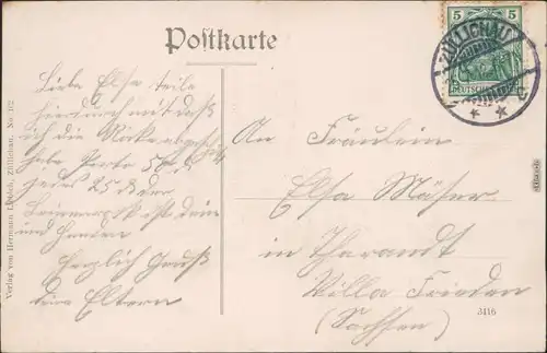 Ansichtskarte Züllichau Sulechów Partie in der Lange Straße 1912 