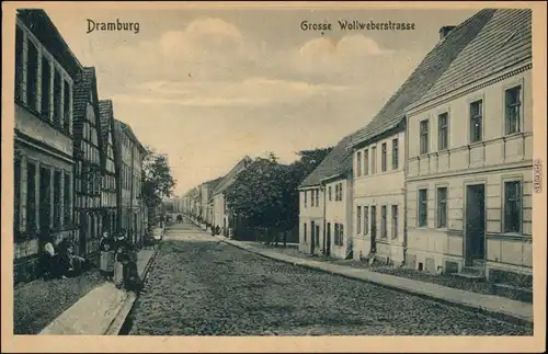 Ansichtskarte Dramburg Drawsko Pomorskie Große Wollweberstrasse 1919 