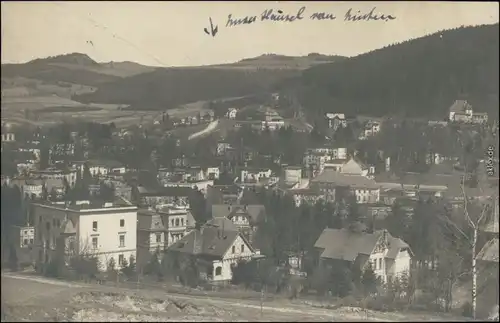 Bad Landeck Lądek-Zdrój Blick über die Stadt (Privatfoto) 1920 