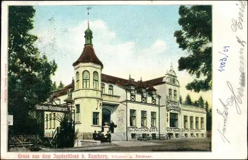 Ansichtskarte Rumburg Rumburk Jagdschloss 1903