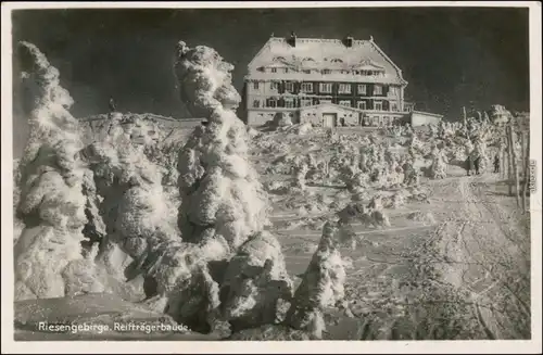 Hirschberg (Schlesien) Jelenia Góra Winterpartie - Reifträgerbaude 1932 