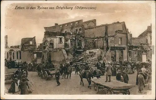 Ortelsburg (Ostpreußen) Szczytno Ruinen - Erster Weltkrieg 1915 