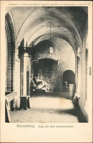Ansichtskarte Marienburg Malbork Gang vor dem Converstionsremter - Burg 1917 