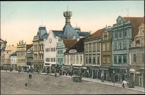 Ansichtskarte Leitmeritz Litoměřice Geschäfte - Marktplatz 1907 