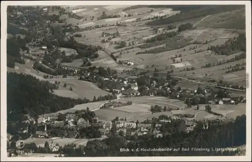 Ansichtskarte Bad Flinsberg Świeradów-Zdrój Blick auf die Stadt 1930 
