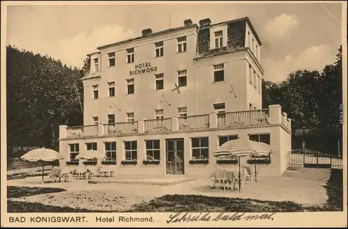Bad Königswart Lázně Kynžvart Hotel Richmond b Cheb Eger Karlsbad 1928