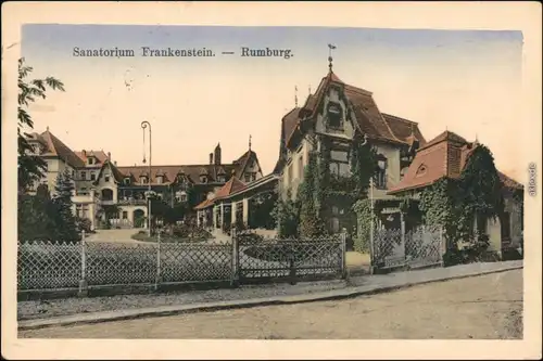 Frankenstein-Rumburg Podhájí Rumburk Straßenpartie Sanatorium Frankenstein 1927 