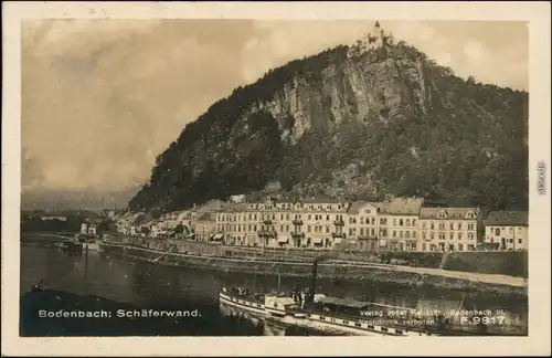 Ansichtskarte Tetschen-Bodenbach Decín Dampfer, Schäferwand 1931 