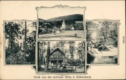 Dürrröhrsdorf-Dittersbach Schöne Höhe - Gasthaus 4 Bild b Pirna Lohmen 1913