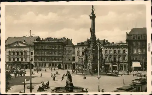 Ansichtskarte Olmütz Olomouc Partie auf dem Marktplatz 1932 