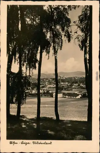 Böhmisch Leipa Česká Lípa Bick auf Stadt und Fabrik b Liberec  1942