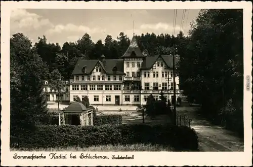Ansichtskarte Schluckenau Šluknov  Karltal-Kurhotel  b Tetschen Děčín 1935