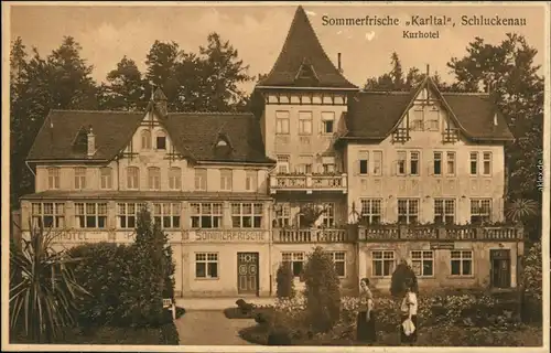 Ansichtskarte Schluckenau Šluknov Kurhotel b Tetschen Děčín   1922