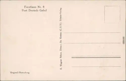 Deutsch Gabel Jablonné v Podještědí Partie am Forsthaus Nr. 6 1932 