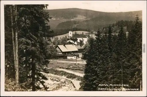 Harrachsdorf Harrachov Partie am Hotel Mummelfall b Liberec Reichenberg 1930