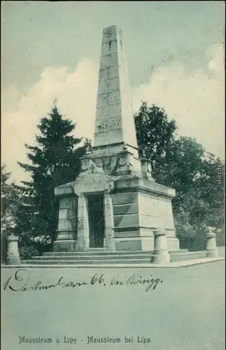 Ansichtskarte Neugarten Zahrádky u České Lípy Mausoleum  b Leipa Liberec 1913