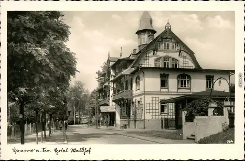 Hammer am See Hamr na Jezeře Straßenpartie, Hotel b Leipa Liberec 1938