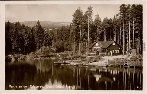 Ansichtskarte Krummhübel Karpacz Restauration - Talsperre 1927 