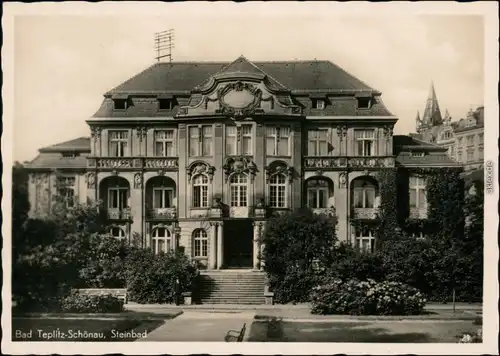 Ansichtskarte Teplitz - Schönau Teplice Partie am Steinbad 1939 