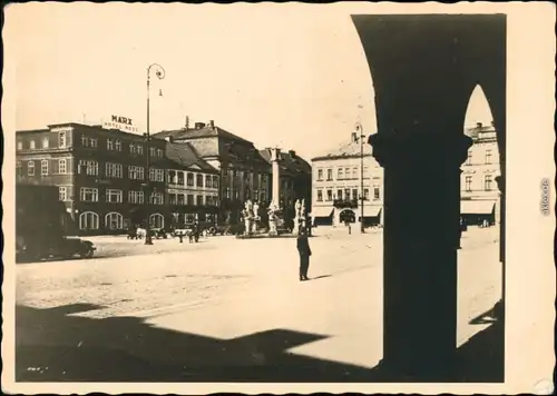Rumburg Rumburk Markt, Hotel Marx - Privatfoto Ak b Zittau Tetschen  1941