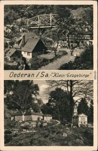 Ansichtskarte Oederan 2 Bild: Klein Erzgebirge 1956 