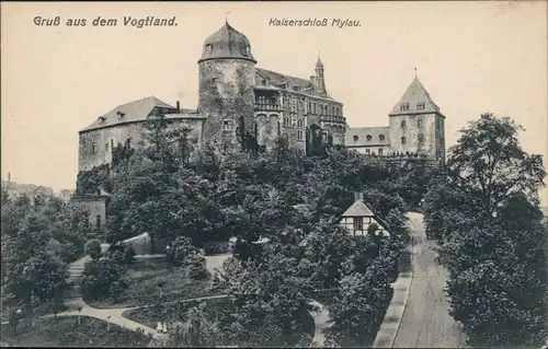 Ansichtskarte Mylau Kaiserschloss 1920