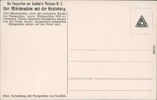 Ansichtskarte Saalfeld (Saale) Feengrotten, Märchendom 1926 