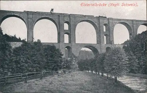 Ansichtskarte Jocketa-Pöhl Elstertalbrücke 2
 1925