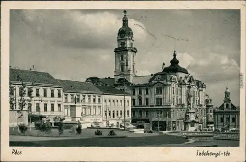 Ansichtskarte Pecs Rathaus 1930