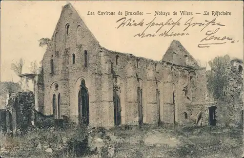 Ansichtskarte Brüssel Bruxelles Kirchruine - Abtei 1920