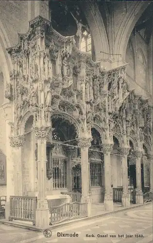 Ansichtskarte Diksmuide Dixmude Kerk Oxaal von het jaar 1540 1913 
