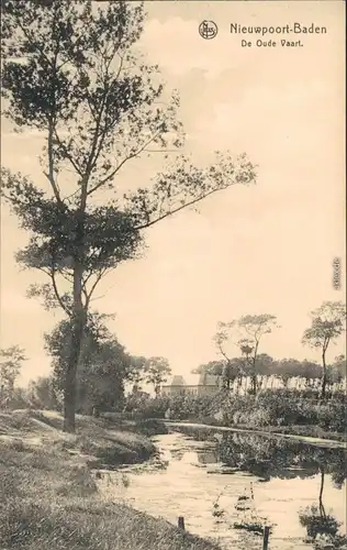 Ansichtskarte Nieuport Nieuwpoort Baden - de Oude Vaart 1913 