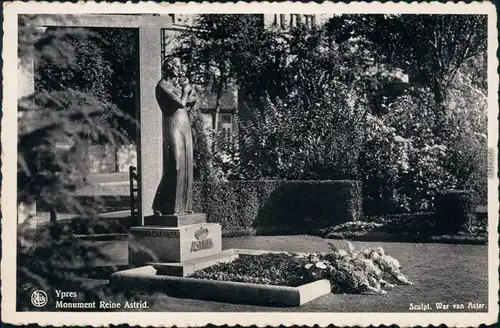 Ansichtskarte Ypern Ieper / Ypres Monument Reine Astrid 1934 