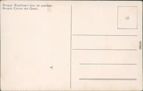 Ansichtskarte Brügge Brugge | Bruges Circuit des Quais (2) 1932 