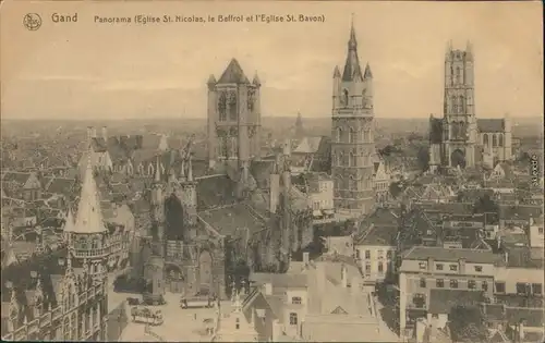Ansichtskarte Gent Ghent (Gand) Blick über die Stadt 1917 