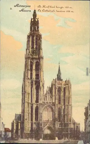 Ansichtskarte Antwerpen Anvers La Cathedrale - Straße 1917 