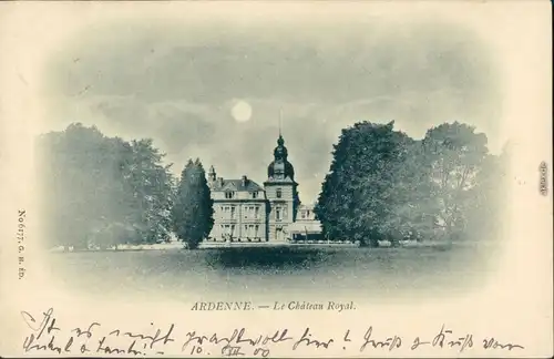 Ansichtskarte Houyet Le Chateau Royal/Mondscheinkarte - Schloß 1899 