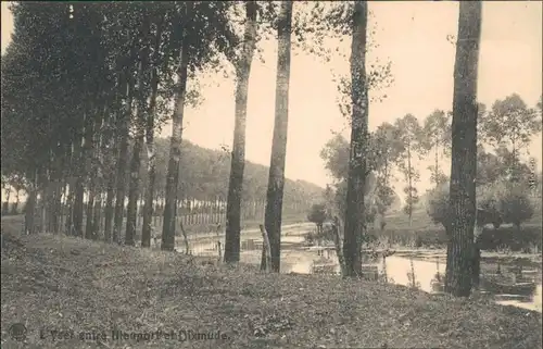 Nieuport Nieuwpoort Yser entre - Kanal Nieuport et Dixmude Bäume 1913 