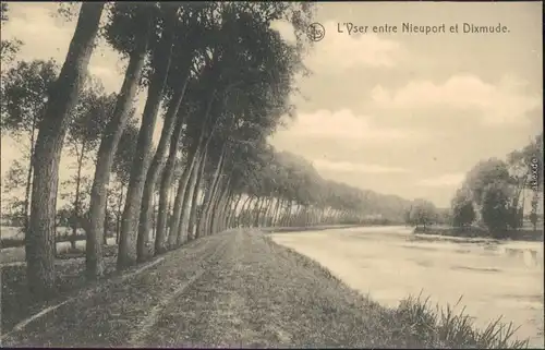 Ansichtskarte Nieuport Nieuwpoort Yser entre - Kanal Nieuport et Dixmude 1913 