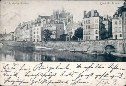 CPA Metz St. Ludwigs-Staden - Quai St. Ludwig 1900 