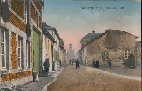 Ansichtskarte Saint-Hilaire-le-Petit Kirchstraße 1915 
