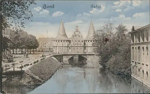 Ansichtskarte Gent Ghent (Gand) Rabot/Straßenpartie 1913 