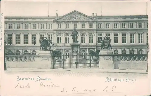 Ansichtskarte Brüssel Bruxelles Bibliothrque Royale/Kgl. Bibliothek 1900