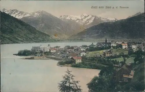 Ansichtskarte Zell am See Sradr, Straßen - Hotels 1929 