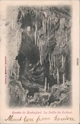 Han-sur-Lesse-Rochefort (Belgien) Grotte - La Salle du Sabbat 1901 