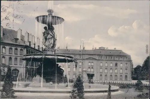 Ansichtskarte Metz Partie am Theaterplatz 1906 