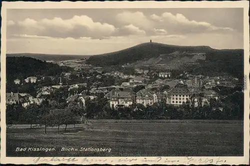 Ansichtskarte Bad Kissingen Blick vom Stationsberg 1934 